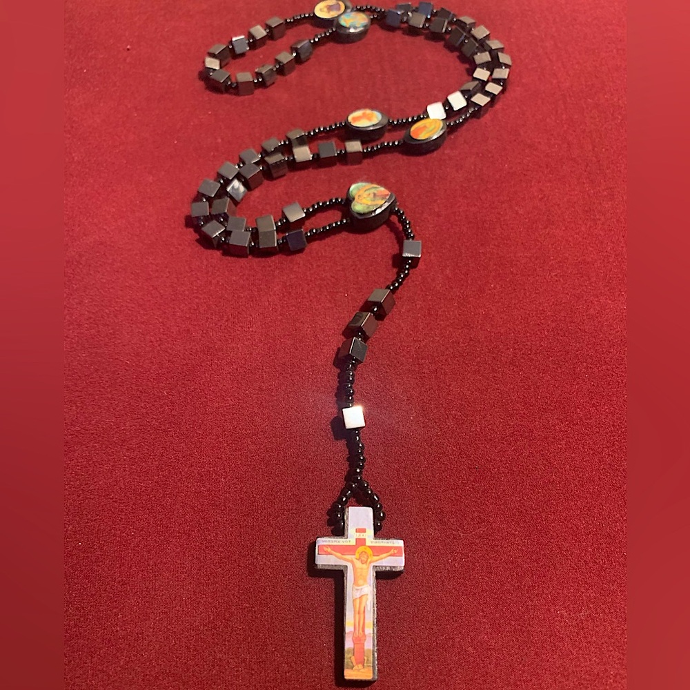 Hematite Rosary Necklace